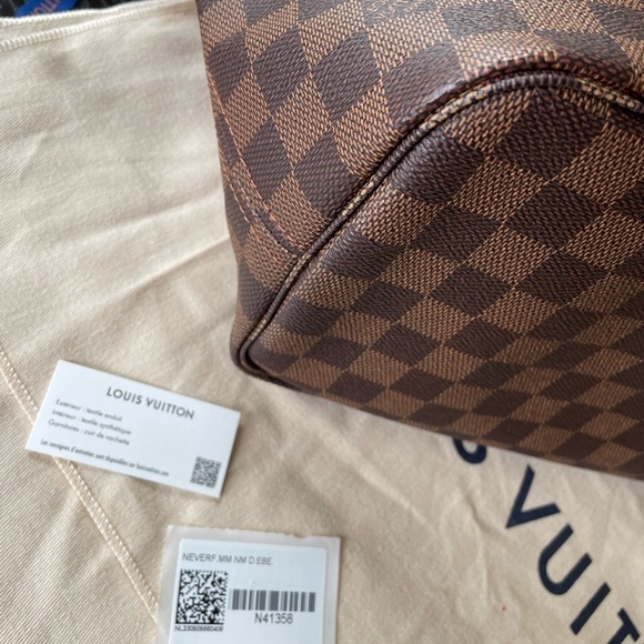 NEW NWT Louis Vuitton Neverfull MM Damier Ebene Cherry - Picture 6 of 9